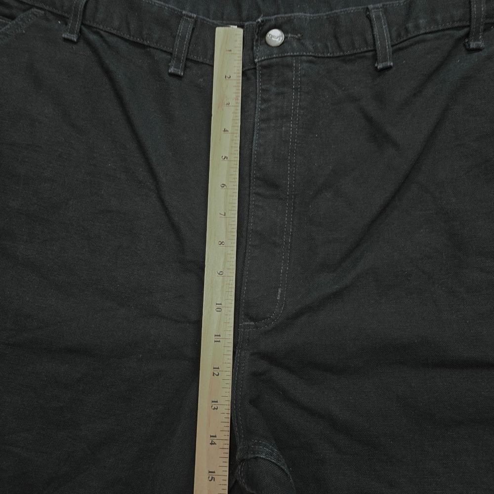 Carhartt Pants Mens 44x29 Black Carpenter Canvas Workwear Pockets Big Tall - Picture 13 of 16